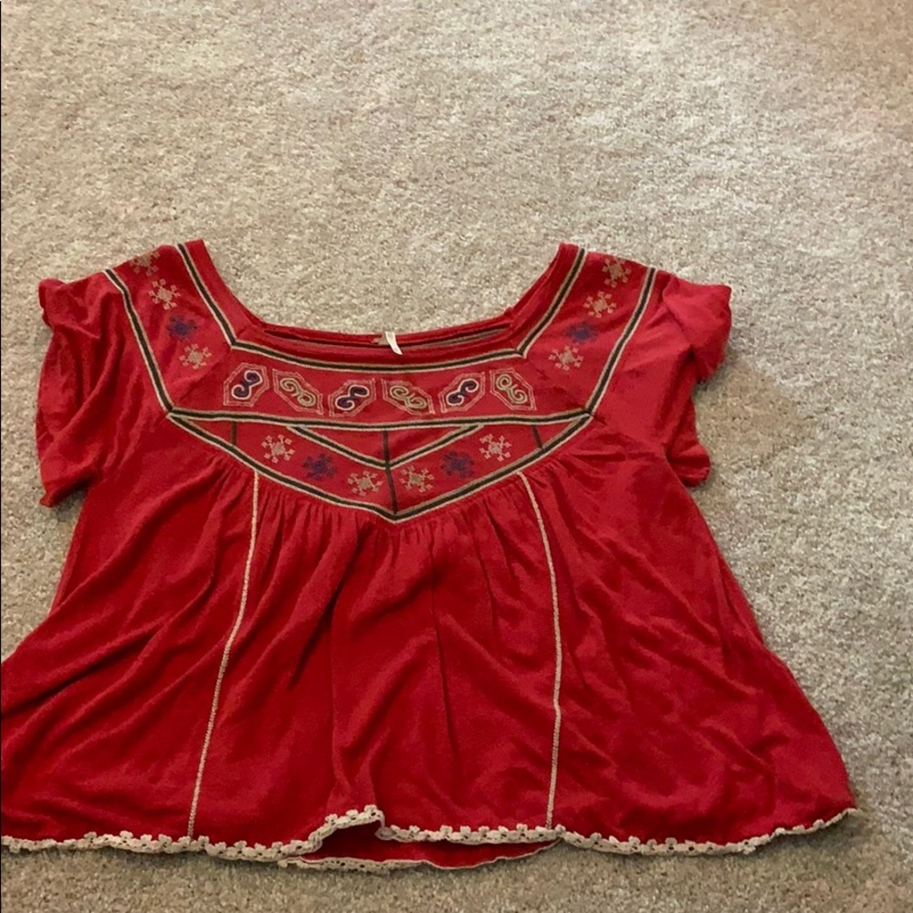 red free people top